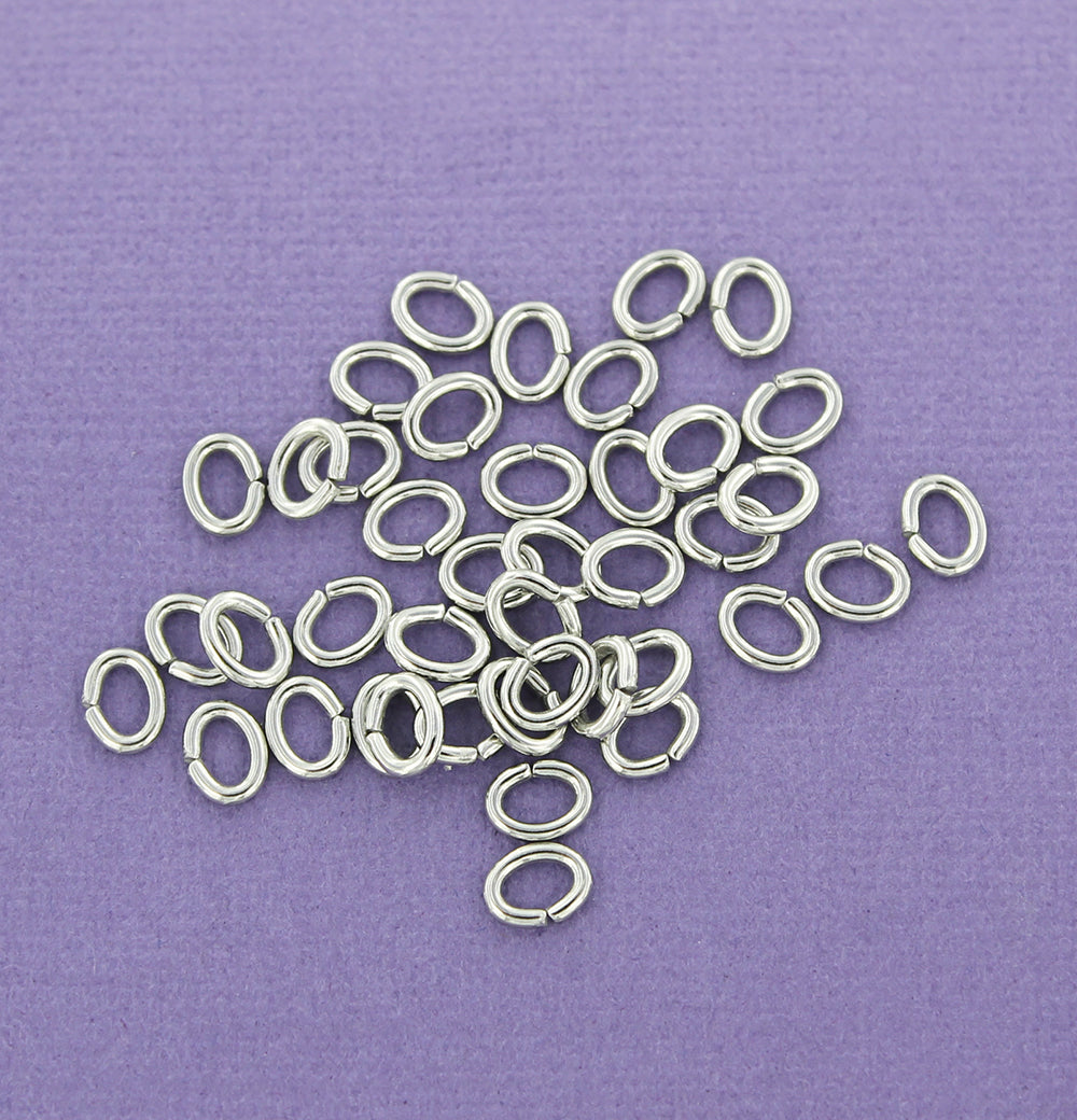 Sterling Silver Jump Rings - 5mm Oval