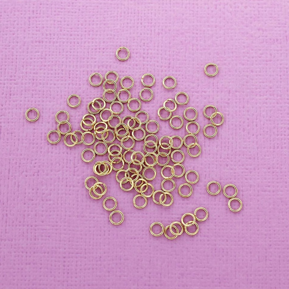 Gold Stainless Steel Jump Rings 3mm - Open 26 Gauge - 300 Rings - J156