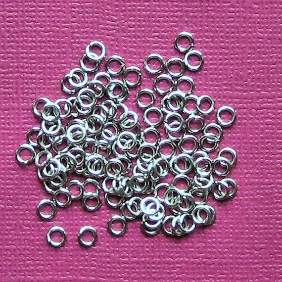 500 Stainless Steel Jump Rings 3.5mm x 0.4mm - Open 26 Gauge - SS063