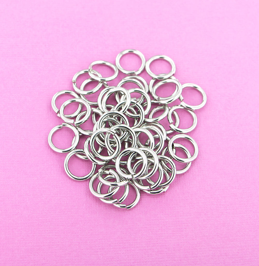 9mm, 15ga Stainless Steel Jump Rings