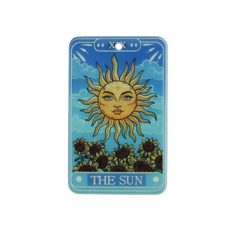 2 The Sun Tarot Card Acrylic Charms - K019