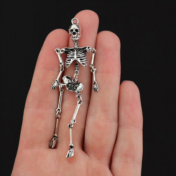 Skeleton Silver Tone Charms - E073