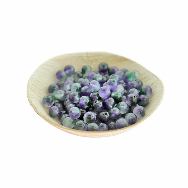 20 Round Natural Stone Beads - 8mm - Choose Your Color!