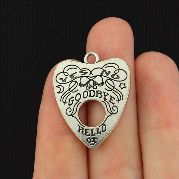 4 Ouija Board Planchette Antique Silver Tone Charms - SC230