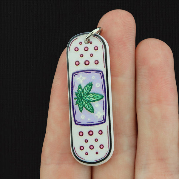 Weed Bandaid Acrylic Charm 2 Sided - K230