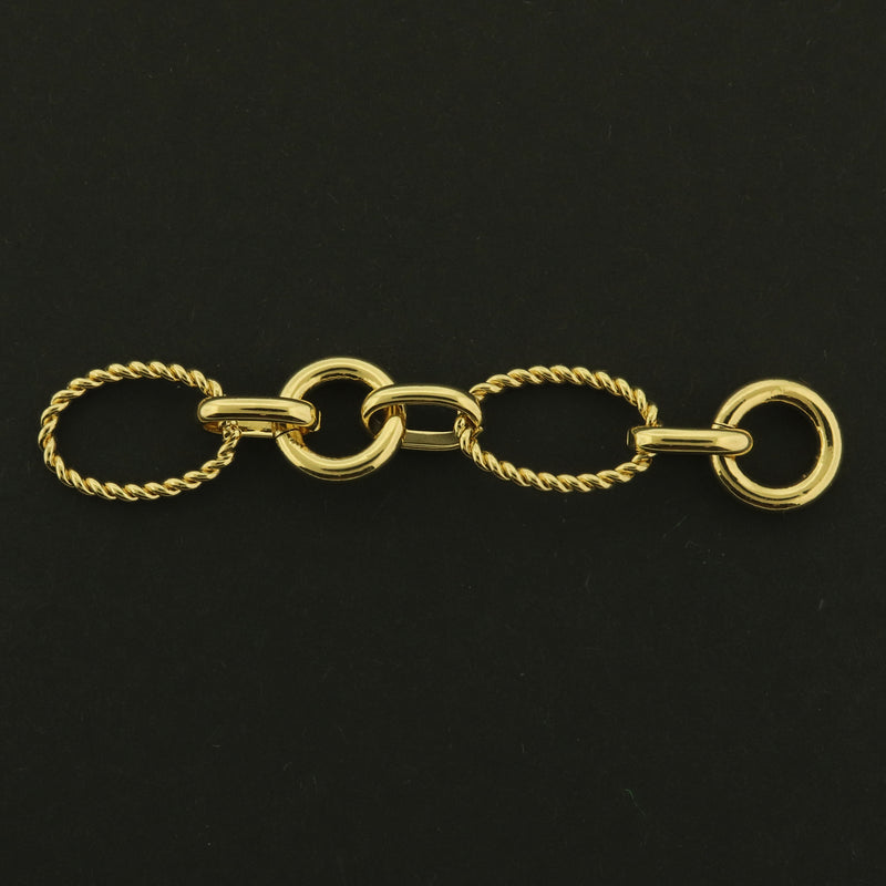 14k Chain Connector - Extender Chain - 60mm x 10mm - 14k Gold Plated Brass - GLD1001