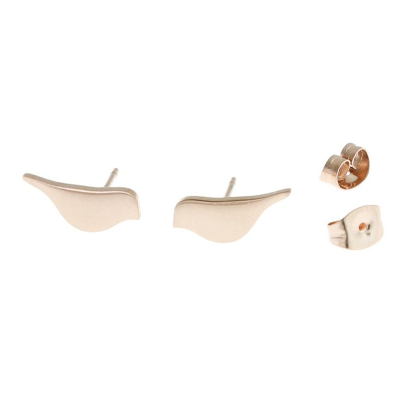 Boucles d'oreilles en acier inoxydable - Clous d'oiseaux - 12 mm x 5 mm - 2 pièces 1 paire - ER178