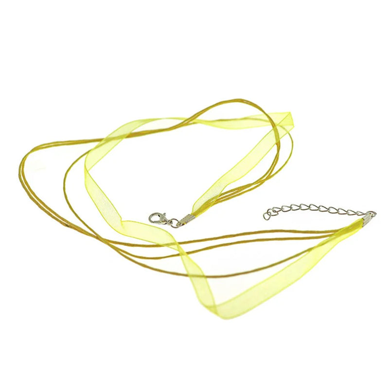 Organza Ribbon Necklace - 17" Plus Extender - 6mm - Choose Your Color!