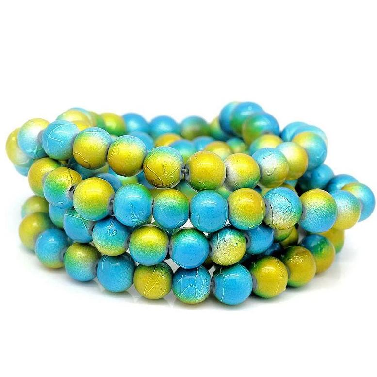 20 Round Glass Beads - 8mm - Polished - Choose Your Color!