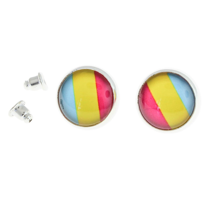 Stainless Steel Earrings - Pride Studs - 15mm - 1 Pair - Choose Your Pattern!