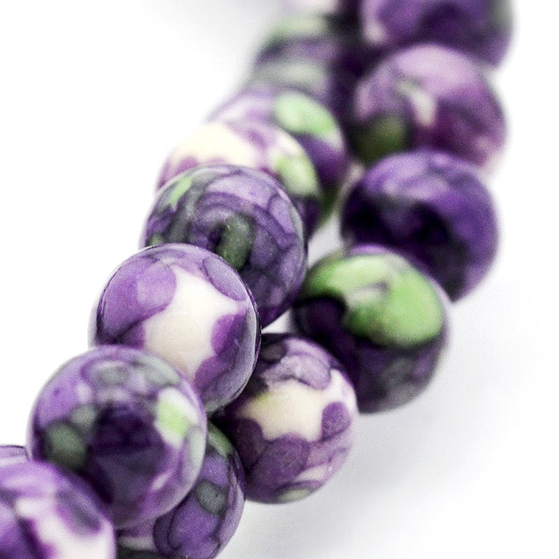 Round Synthetic Jade Beads - 6mm - 1 Strand 64 Beads - Choose Your Color!