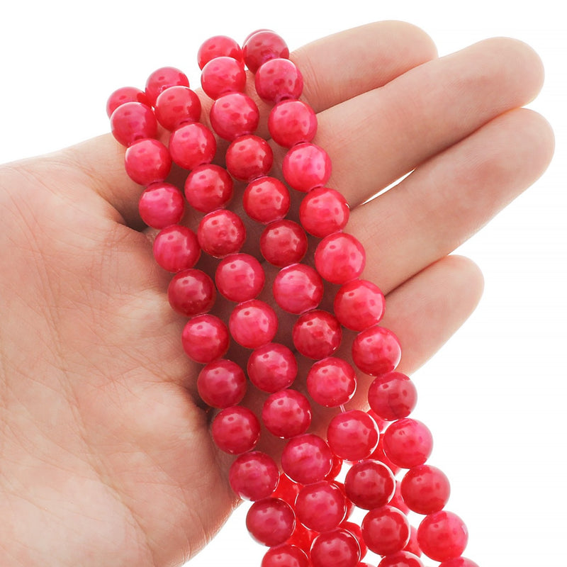 Round Natural Jade Beads - 8mm - 1 Strand 50 Beads - Choose Your Color!