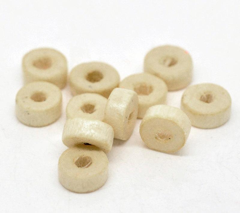 50 Heishi Natural Wood Beads - 8mm - Choose Your Color!