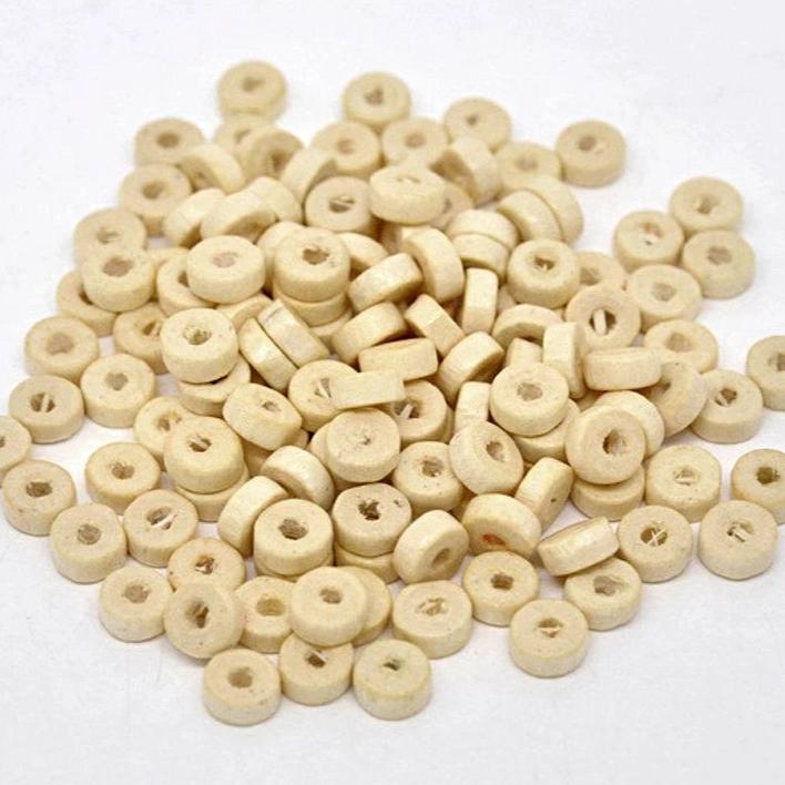 50 Heishi Natural Wood Beads - 8mm - Choose Your Color!