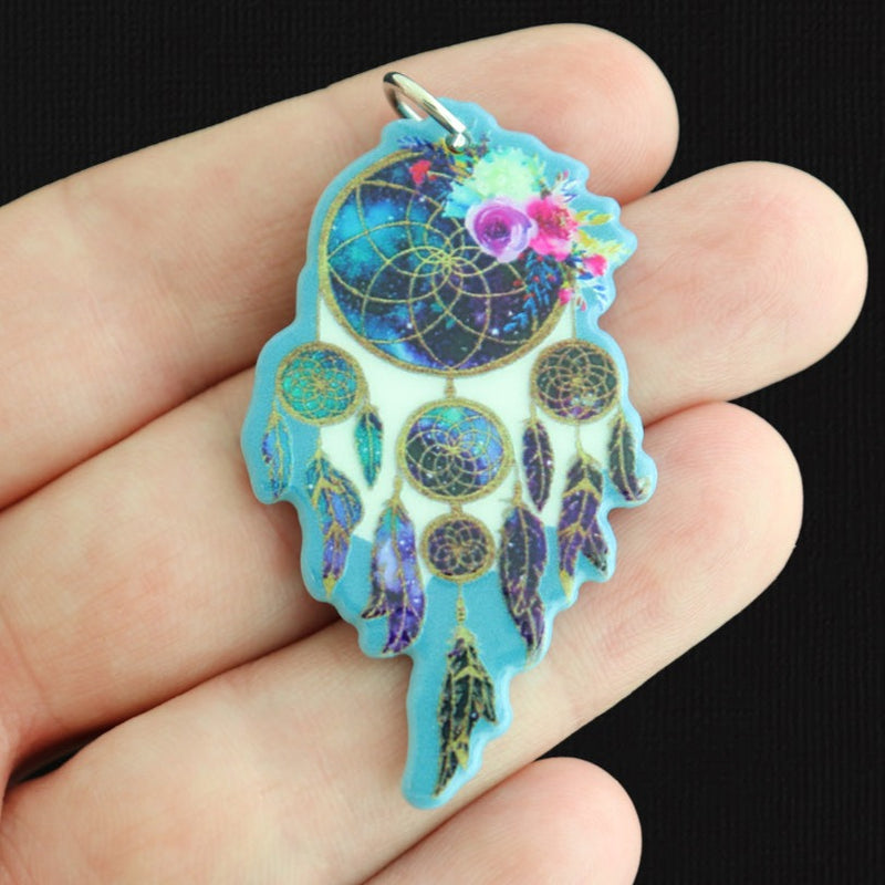 2 Charms Acrylique Dreamcatcher 2 Faces - K658