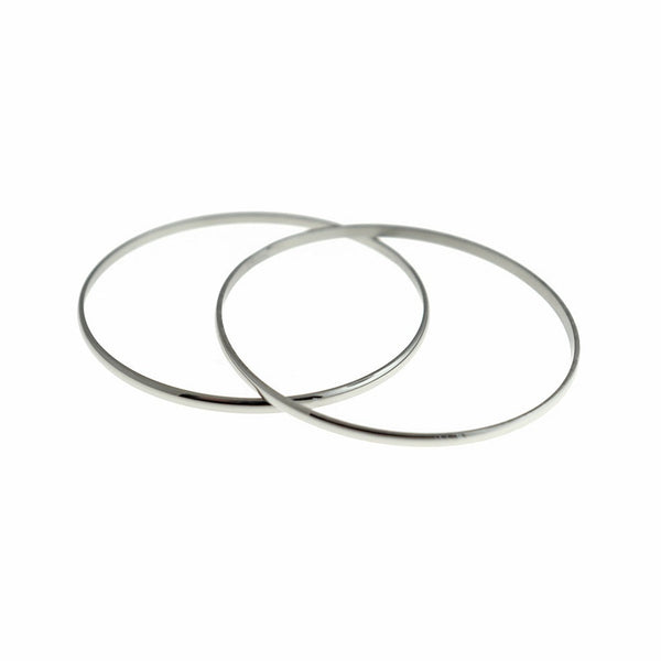 Stainless Steel Bangle - 65mm - 5mm Thickness - Choose Your Tone!