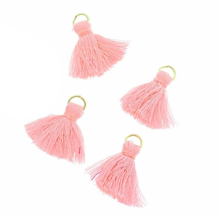 10 Polycotton Tassels with Jump Rings - Choose Your Color!