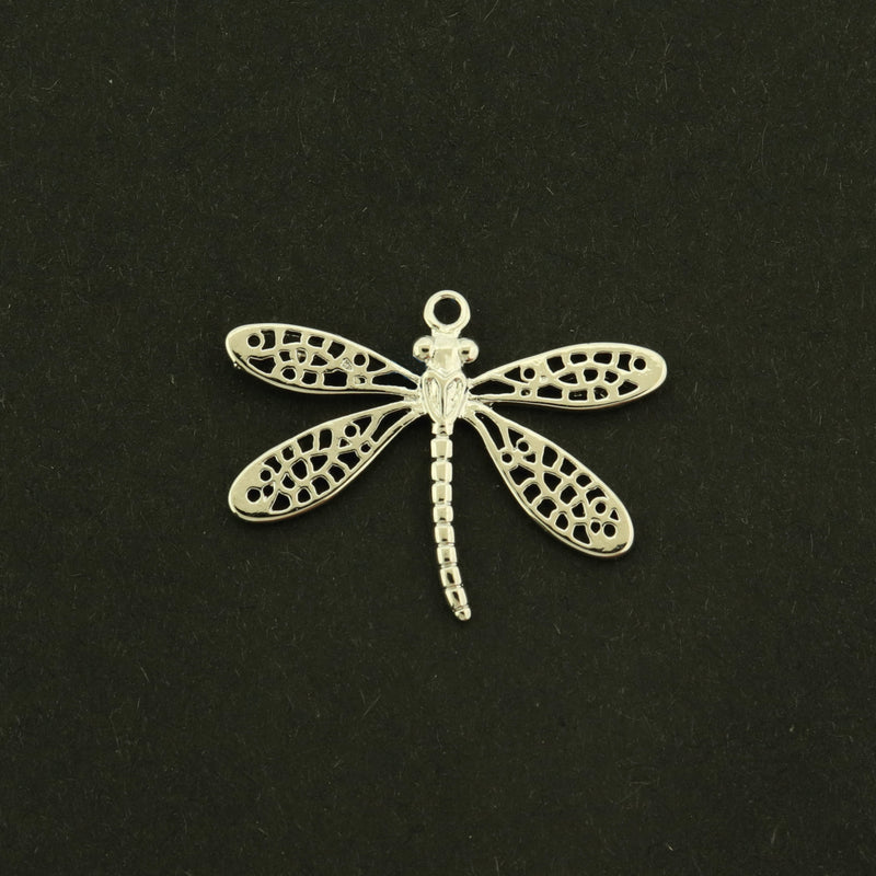 18k Dragonfly Charm - Insect Pendant - 18k Gold Plated - GLD671