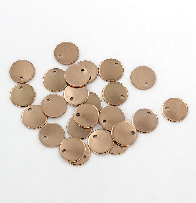 10 Round Stainless Steel Stamping Blanks - 10mm - Choose Your Color!