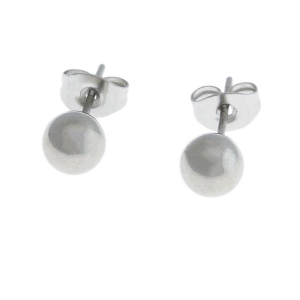 Boucles d'Oreilles en Acier Inoxydable Or Rose - Clous Boule - 11mm x 6mm - 2 Pièces 1 Paire - ER196