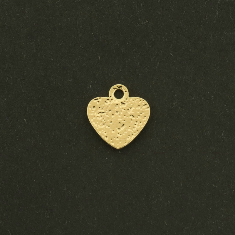 14k Heart Charm - 8 Charms - Love Pendant - 14k Gold Filled - GLD757