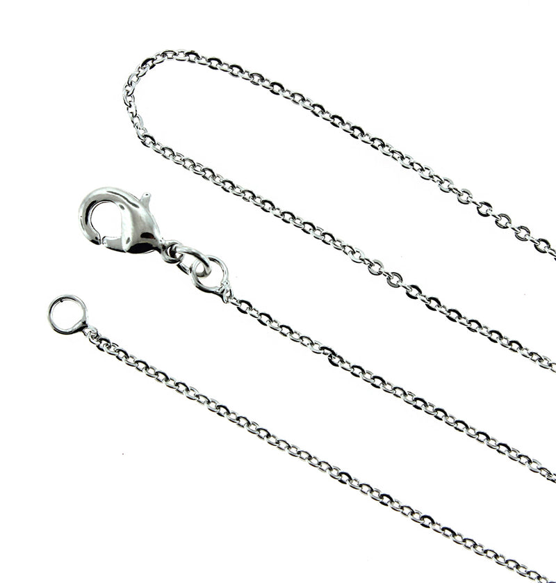 Collier chaîne câble ton noir 16" - 1,5 mm - 1 collier - N539