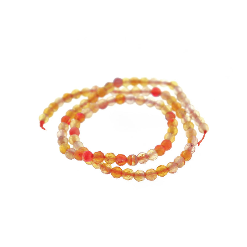 Faceted Natural Agate Beads - 4mm - 1 Strand 92 Beads - Choose Your Color!