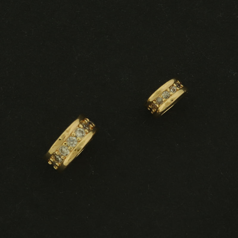 14k Gold Rondelle Spacer Bead - 2 Beads - Choose Your Size - 14k Gold Plated