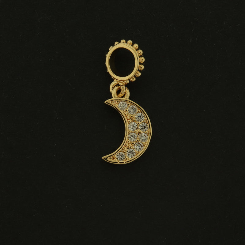 14k Moon Charm - Celestial Pendant - 14k Gold Plated - GLD842