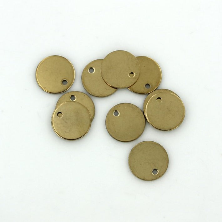 10 Round Stainless Steel Stamping Blanks - 10mm - Choose Your Color!