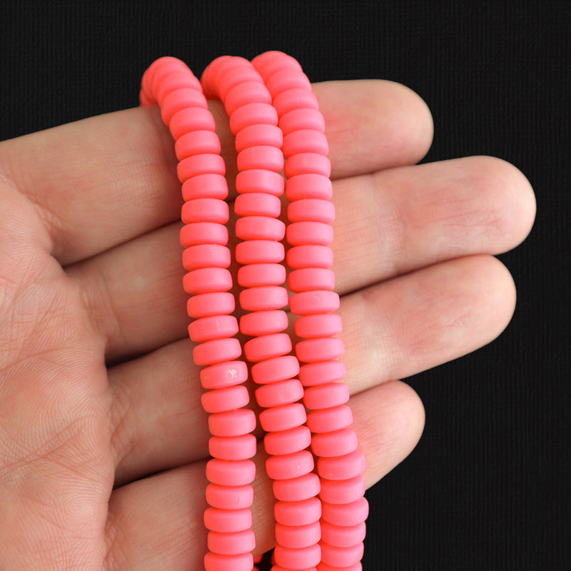 Abacus Polymer Clay Beads - 4mm x 7mm - 1 Strand 110 Beads - Choose Your Color!