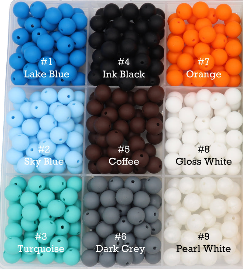 12mm Round Silicone Beads - Choose Your Color & Pack Size!