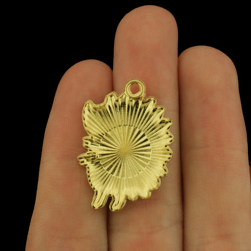 4 Hedgehog Gold Tone Enamel Charms - E1671