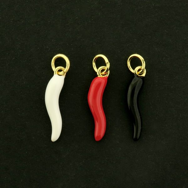 18k Pepper Charms - Food Pendant - 18k Gold Plated - Choose Your Color!