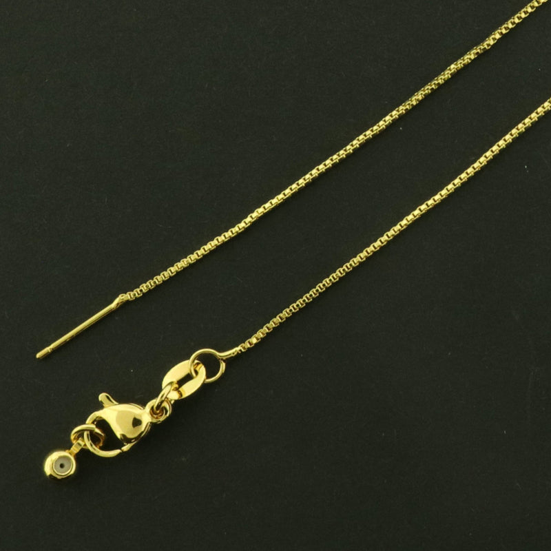 18k Gold Plated Brass Necklace - 18" - Box Style - GLD794