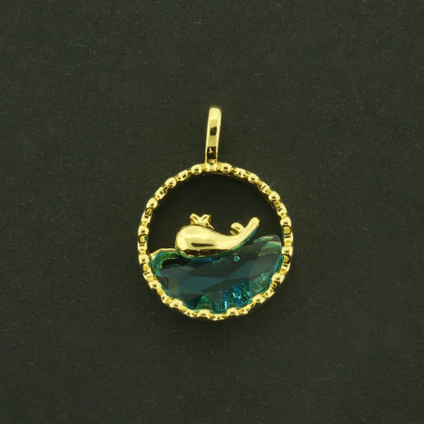 18k Whale Charm - Sea Pendant - 18k Gold Plated - GLD802