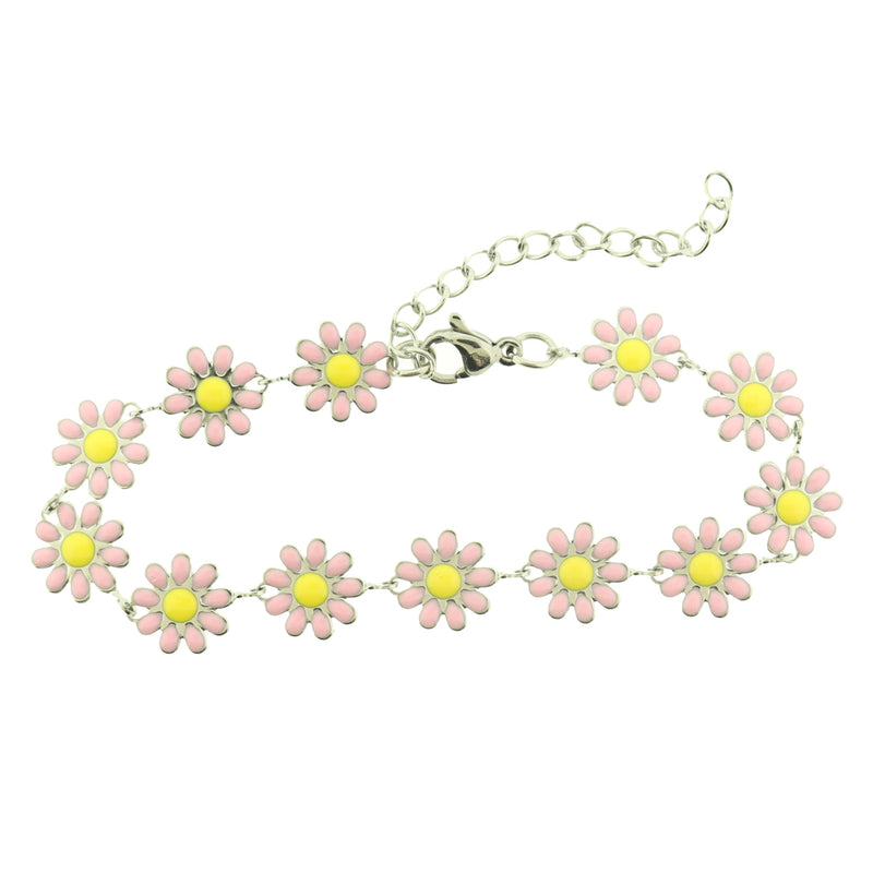 Bracelet Chaîne Croissant de Lune Acier Inoxydable 8" Plus Extender - 3mm - 1 Bracelet - N093