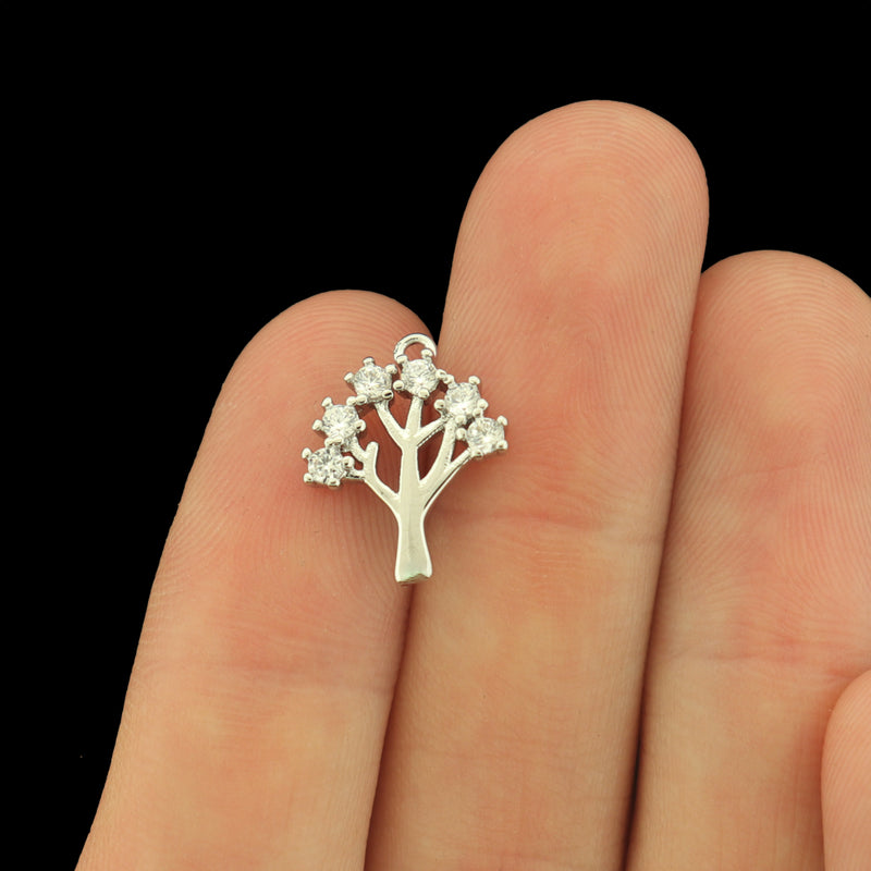 18k Gold Tree Charm - Nature Pendant - 18k Gold Plated - Silver or Gold