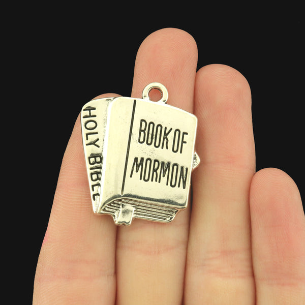 4 Book of Mormon Antique Silver Tone Charms - SC9041