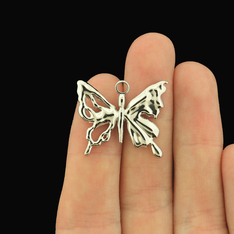 Butterfly Stainless Steel Charm - Choose Your Tone