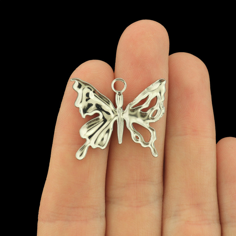 Butterfly Stainless Steel Charm - Choose Your Tone