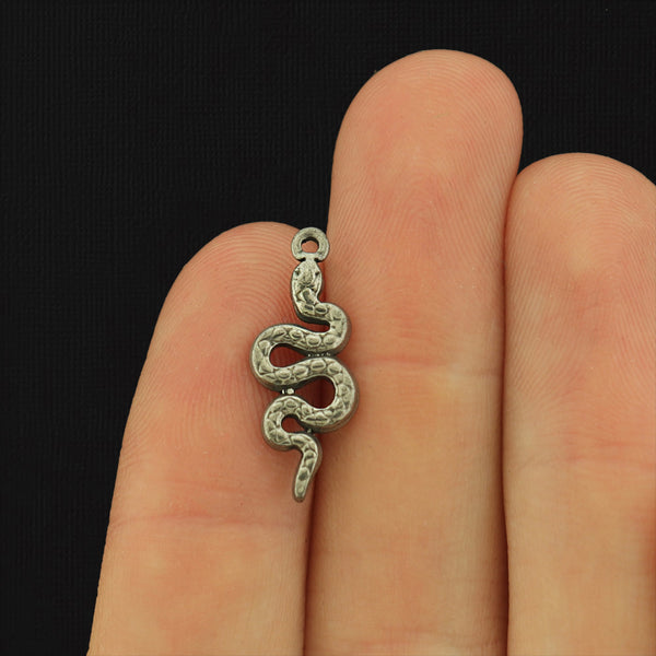 2 Snake Stainless Steel Charms - SSP728