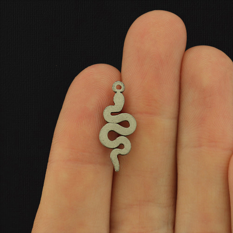 2 Snake Stainless Steel Charms - SSP728