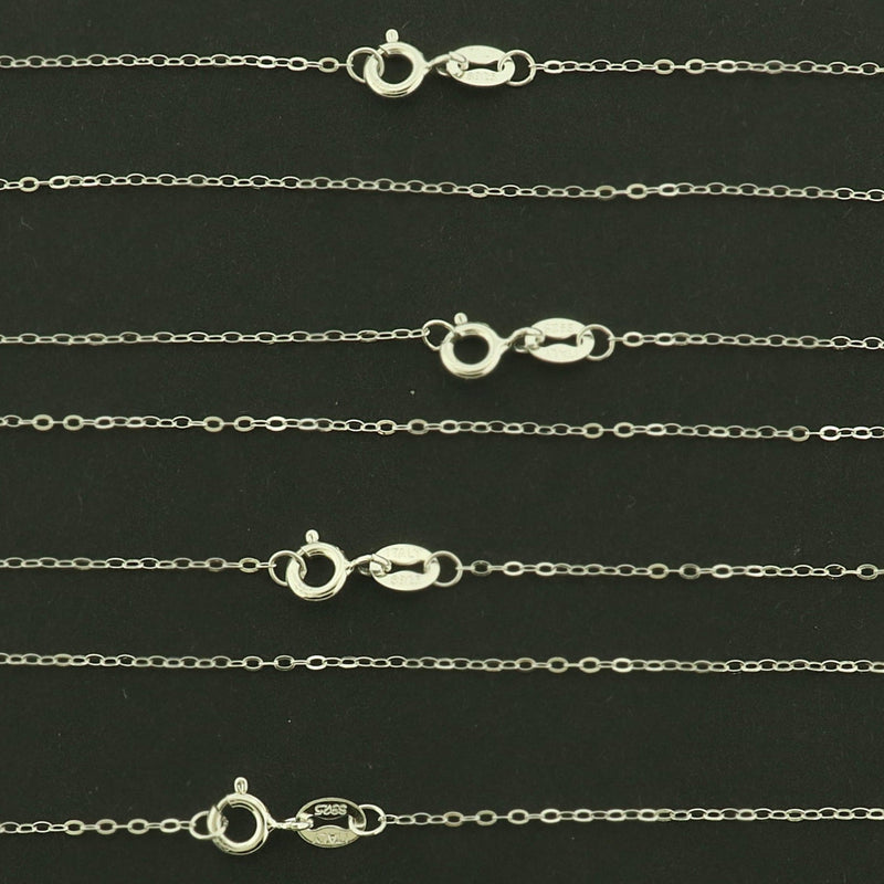 Sterling Silver Cable Chain Necklace - 1.2mm Thick - Choose Your Size!