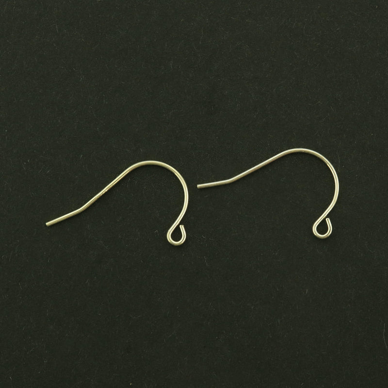 Sterling Silver French Earring Hook Wires - 2 Pairs - ST217