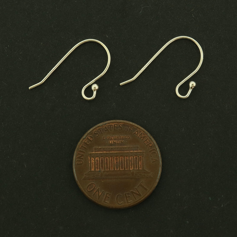 Sterling Silver French Earring Hook Wires - 2 Pairs - ST218