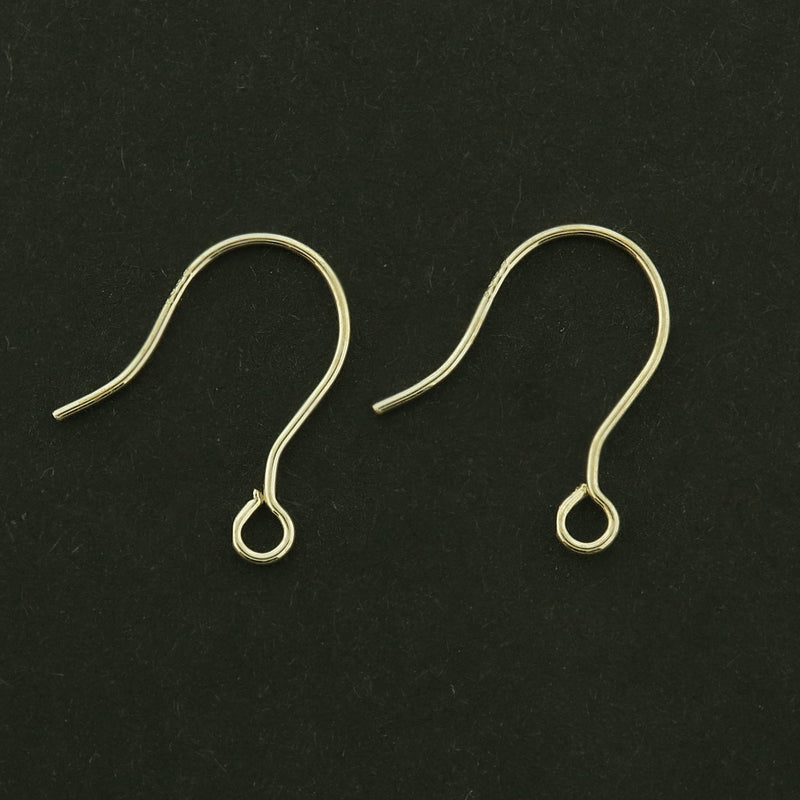 Sterling Silver French Earring Hook Wires - 2 Pairs - ST219