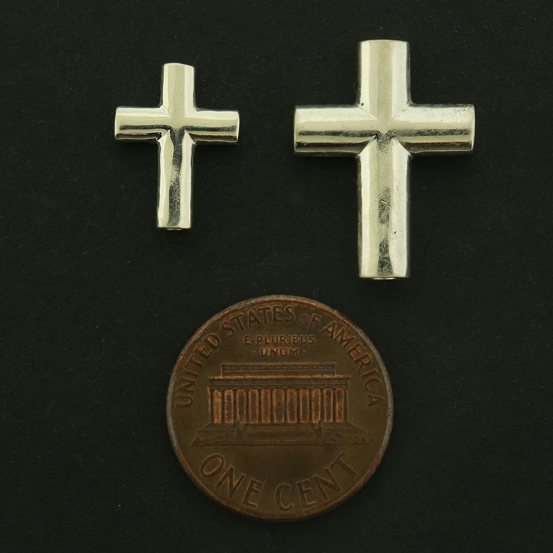 Cross Sterling Silver Spacer Bead - Choose Your Size