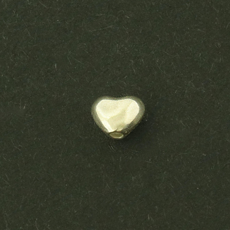 Heart Sterling Silver Spacer Bead - 1 Bead - ST028