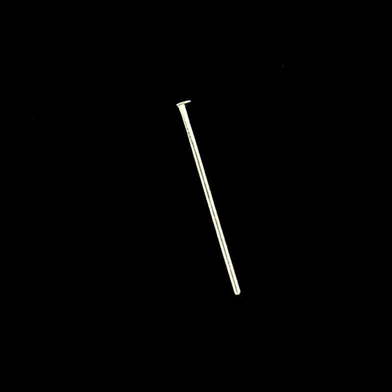 100 Sterling Silver Flat Head Pins - 20mm x 0.7mm - Sterling Plated Brass - ST328